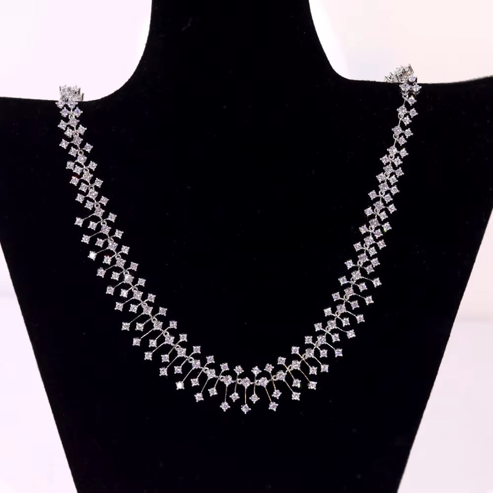 Fashion CZ Bride Indian Jewelry Set for Women Water Drop Wedding Design Choker Necklace Girlfriend Birthday Gifts X0520