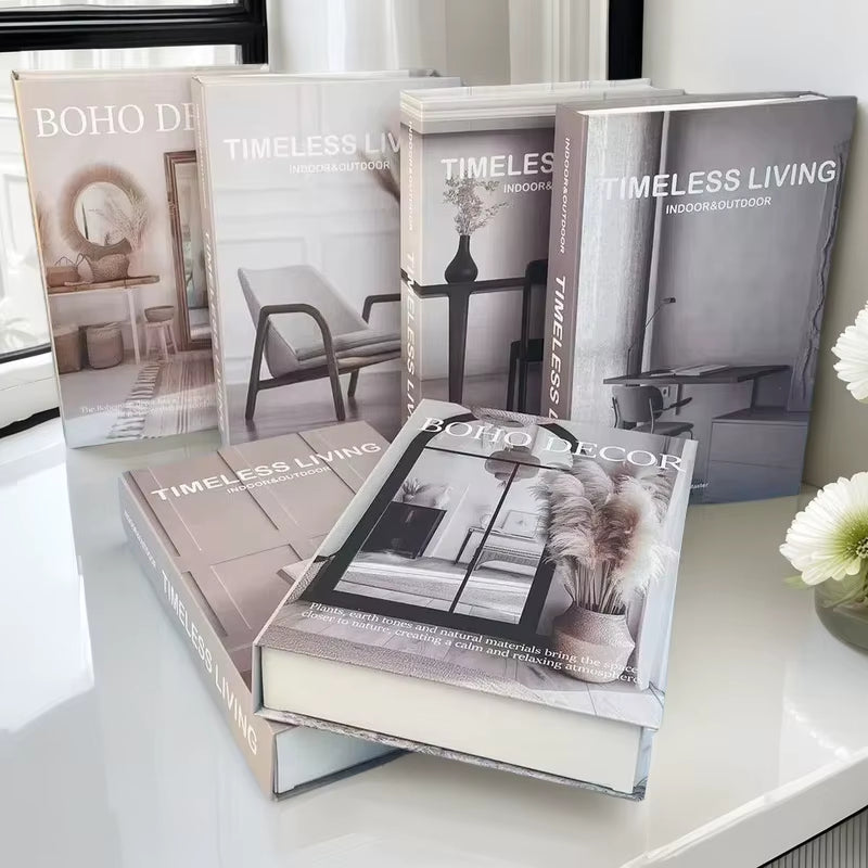 Abstract Van Gogh Luxury Fake Book Home Decor Boho Bauhaus Decorative Books Storage Box Coffee Table Bedroom Interior Decoration