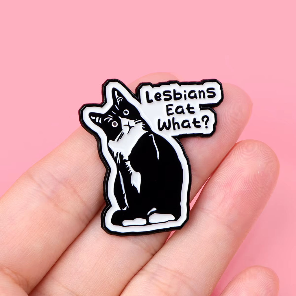 LGBT Humor Quote Pride Enamel Pins Women'S Brooches Men Lapel Pins Black Cat Badge Costume Accessories Funny Jewelry Gifts