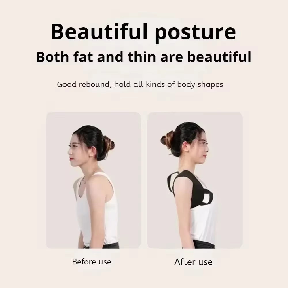 Woman Men Back Posture Corrector Open Shoulder Invisibility Anti-Camel Correction Belt Prevention Humpback Unisex Back Support