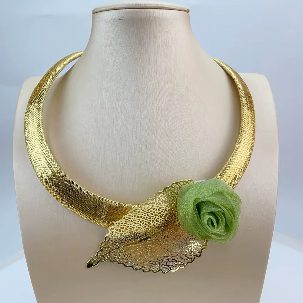 Woman Necklace Jewelry Set Fashion Necklace Earring Ring Bracelet Trend Clothing Jewelry FHK20644