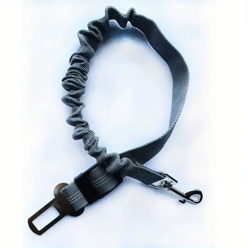 Reflective Dog Seat Belt - Adjustable and Durable Nylon Harness with Bungee Fabric Belt for Safe and Secure Car Travel