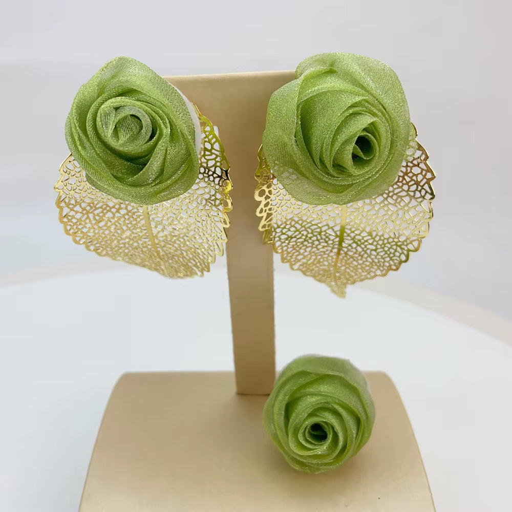 Woman Necklace Jewelry Set Fashion Necklace Earring Ring Bracelet Trend Clothing Jewelry FHK20644