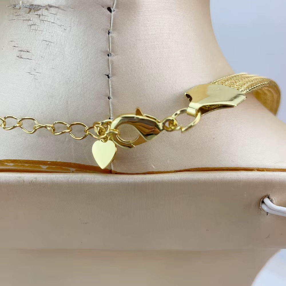 Woman Necklace Jewelry Set Fashion Necklace Earring Ring Bracelet Trend Clothing Jewelry FHK20644