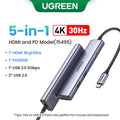 USB C HUB 4K60Hz HDMI 9-In-1 PD100W USB3.0 5Gbps SD TF RJ45 for Laptop Macbook Air Pro Windows Docking Station Splitter