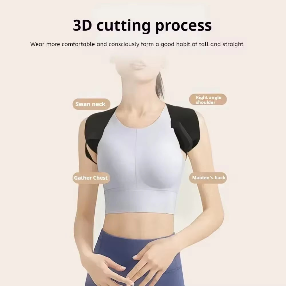Woman Men Back Posture Corrector Open Shoulder Invisibility Anti-Camel Correction Belt Prevention Humpback Unisex Back Support